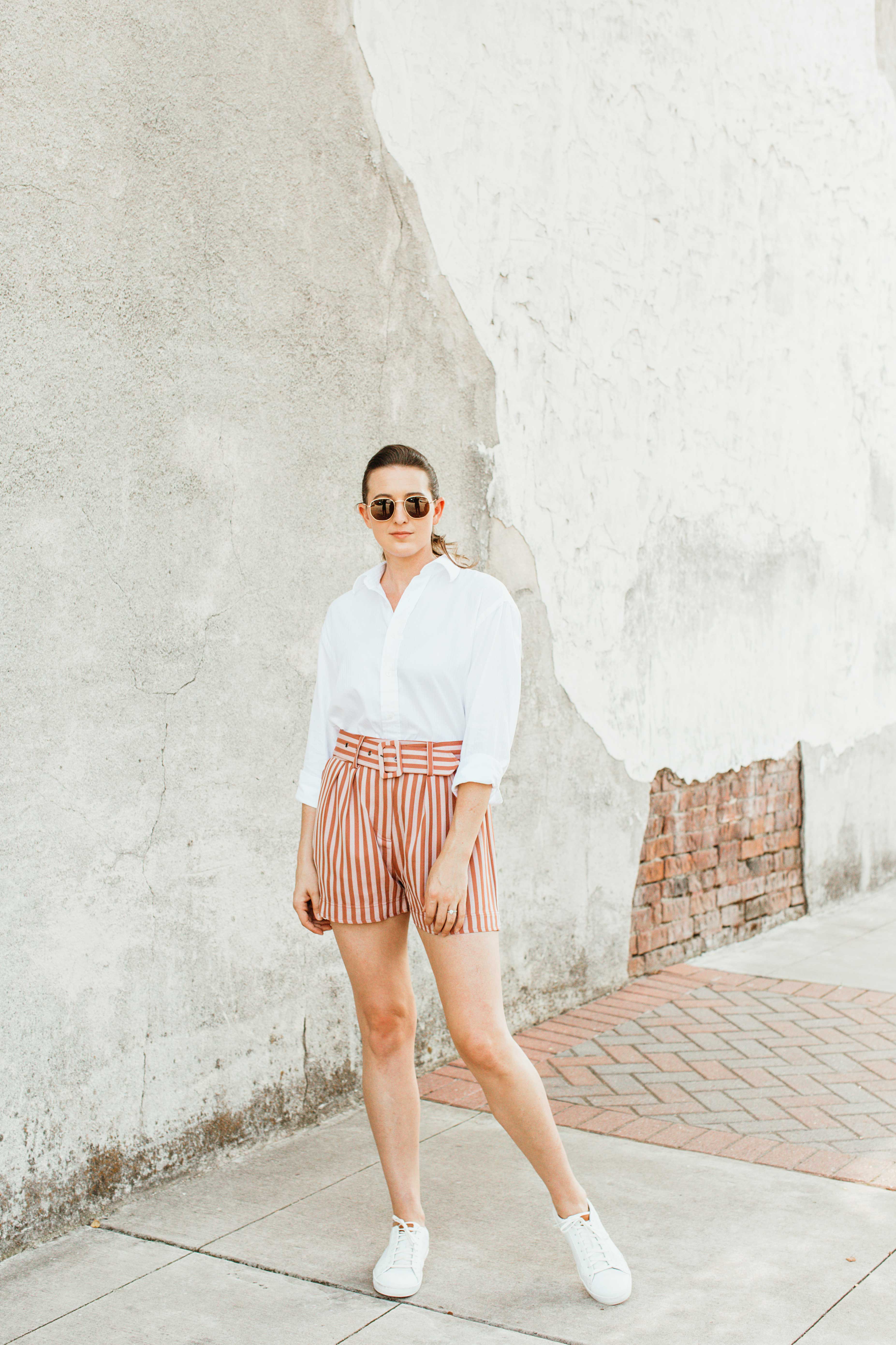 white button down blouse