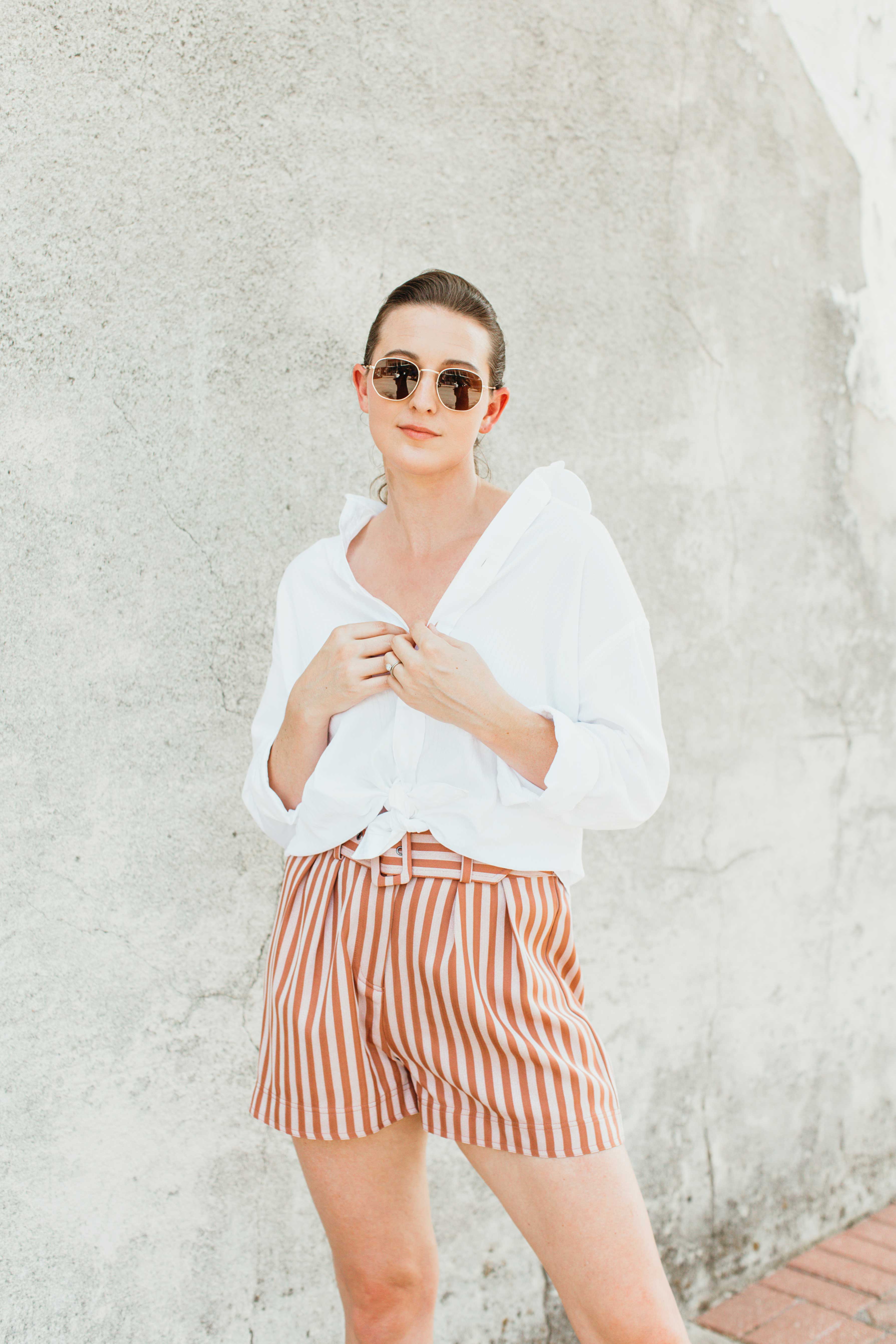 white button down shirt