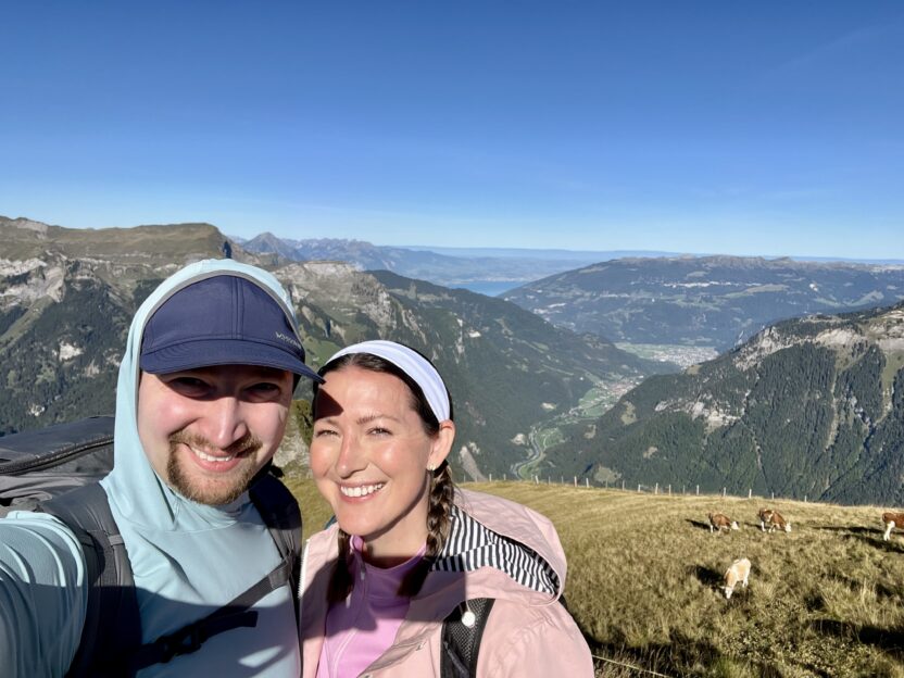 Selfie of a couple at The Royal Walk in Mannlichen Switzerland